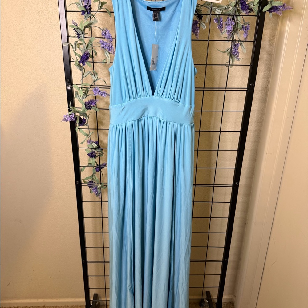 Forever 21 Light Blue Maxi Dress